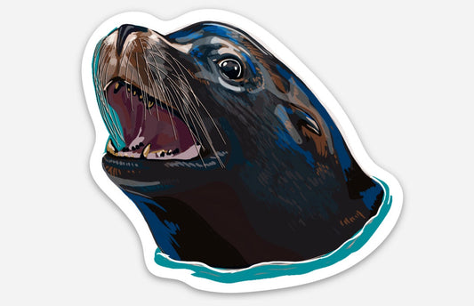 Sea Lion Sticker - Seal Sticker for Scuba Divers Marine Biologists Ocean Enthusiasts. Funny Sea Creature Sticker