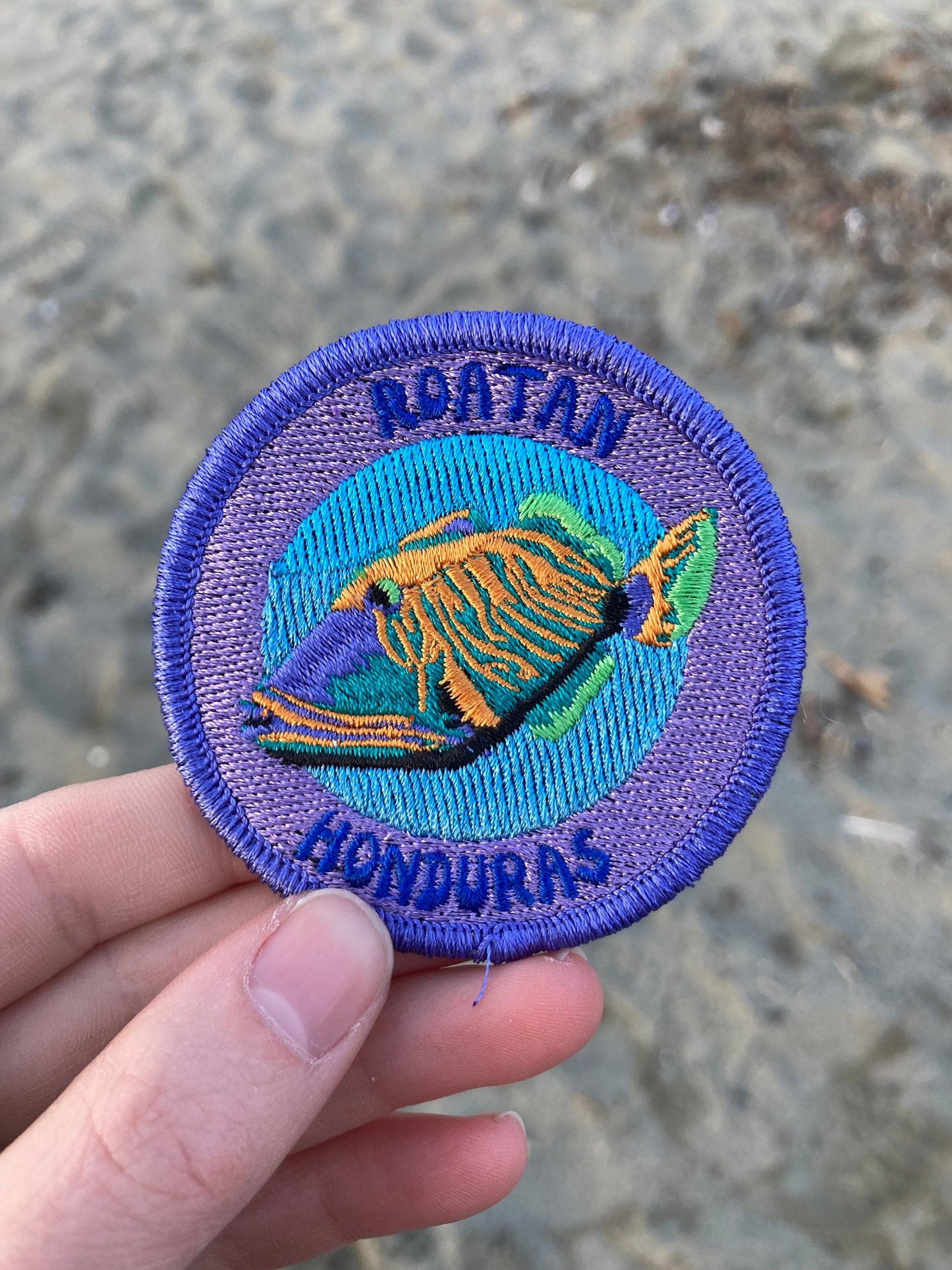 Patch Roatan Honduras Triggerfish Patch scuba diving souvenir patch for dive travel gifts for scuba divers Honduras Central America utila