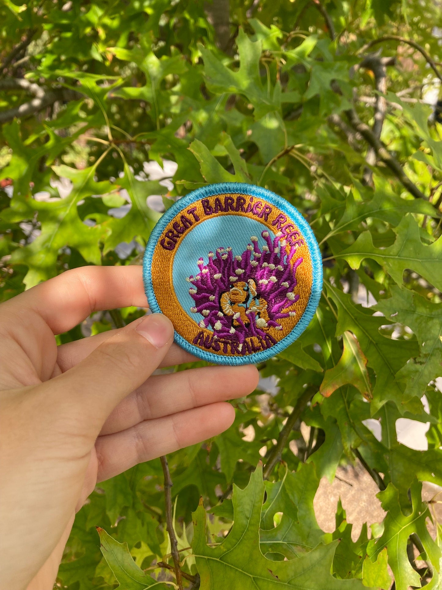 Great Barrier Reef Clownfish Patch - Colorful Embroidered Souvenir for Divers and Ocean Lovers