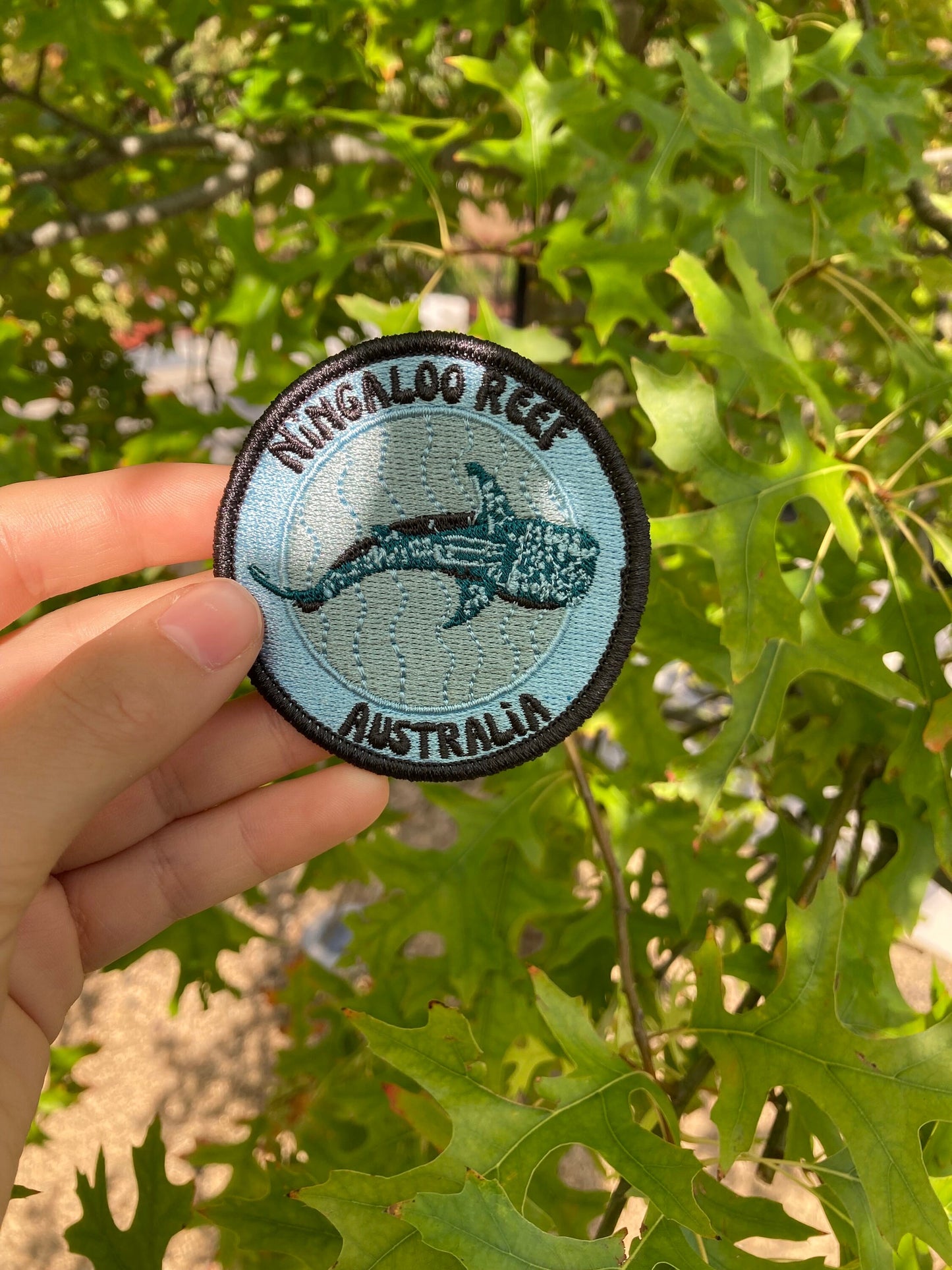 Ningaloo Reef Whale Shark Patch - Colorful Embroidered Souvenir for Divers and Ocean Enthusiasts