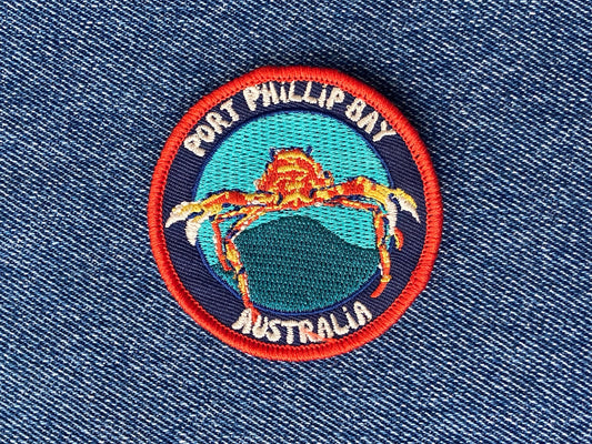 Port Phillip Bay Spider Crab Patch - Colorful Embroidered Souvenir for Divers and Ocean Enthusiasts