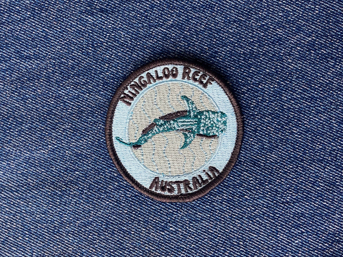 Ningaloo Reef Whale Shark Patch - Colorful Embroidered Souvenir for Divers and Ocean Enthusiasts