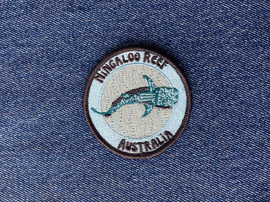 Ningaloo Reef Whale Shark Patch - Colorful Embroidered Souvenir for Divers and Ocean Enthusiasts