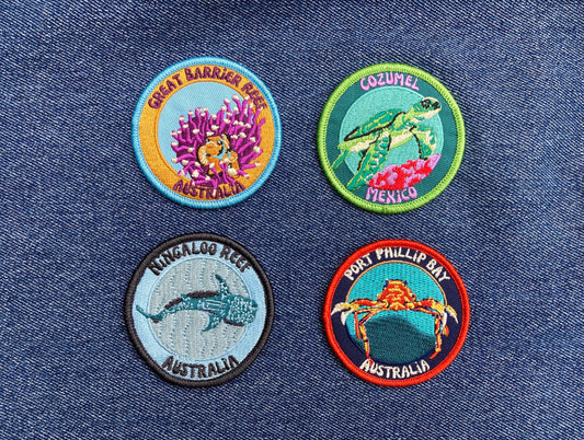 Scuba Destination Patch Collection - Travel Patches for the worlds best dive sites. Set of 4